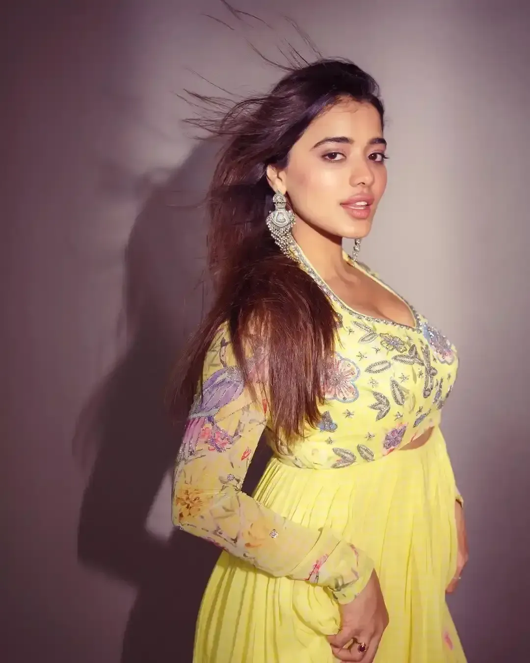 TOLLYWOOD ACTRESS KETIKA SHARMA IN LEMON YELLOW DRESS 10